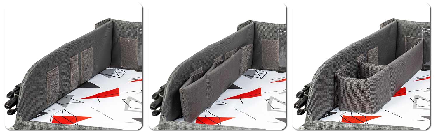 kids car travel tray storage wall divider removable