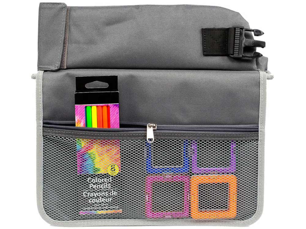 toddler travel lap tray storage pockets drink holder