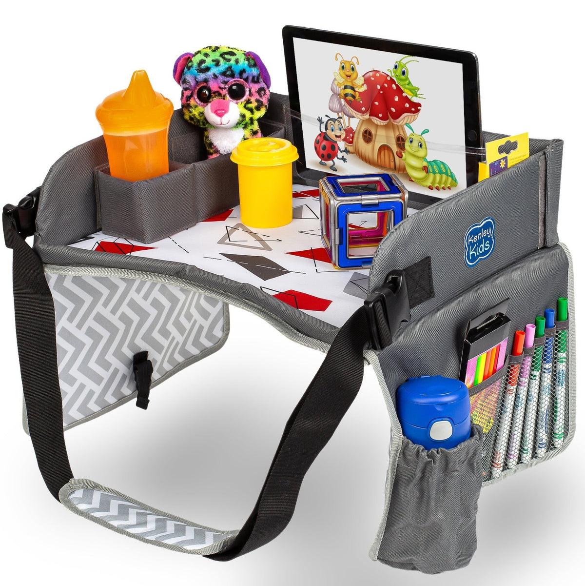 best kids travel tray red
