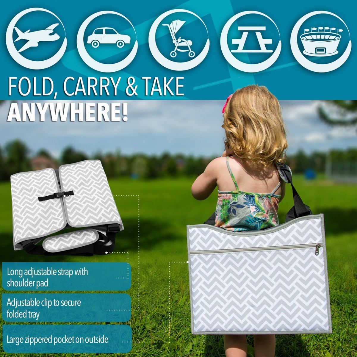 kids travel bag tray portable